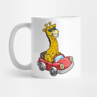 Cool giraffe is driving in a small car Mug